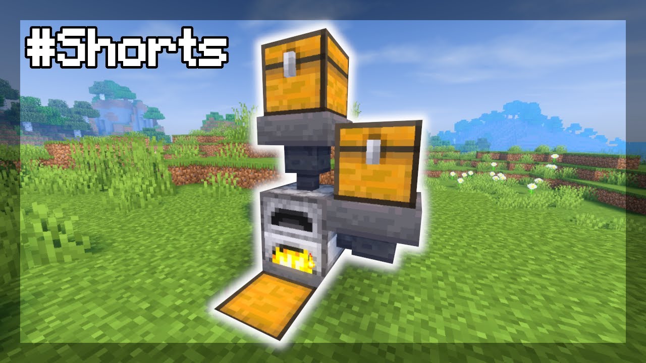 Automated Furnace in Under a Minute! | #shorts #minecraft #minecrafttutorial