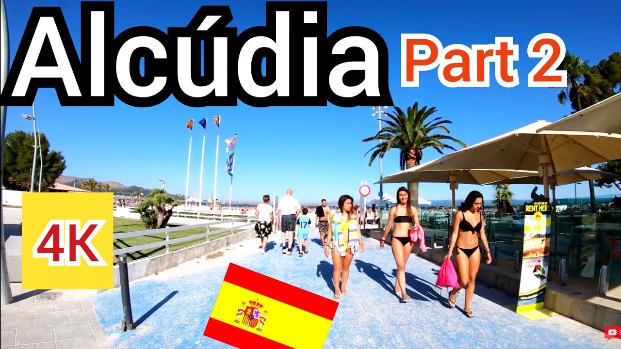 ⁴ᴷ ALCUDIA walking tour, Mallorca, Balearic Islands, Spain 🇪🇸 Part 2 (Majorca) 4K