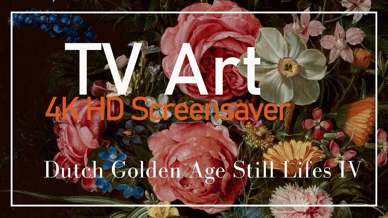 4K HD Elegant Real Art Screensaver: Dutch Golden Age - Still lifes IV - 1.43 H, No Sound, No AI