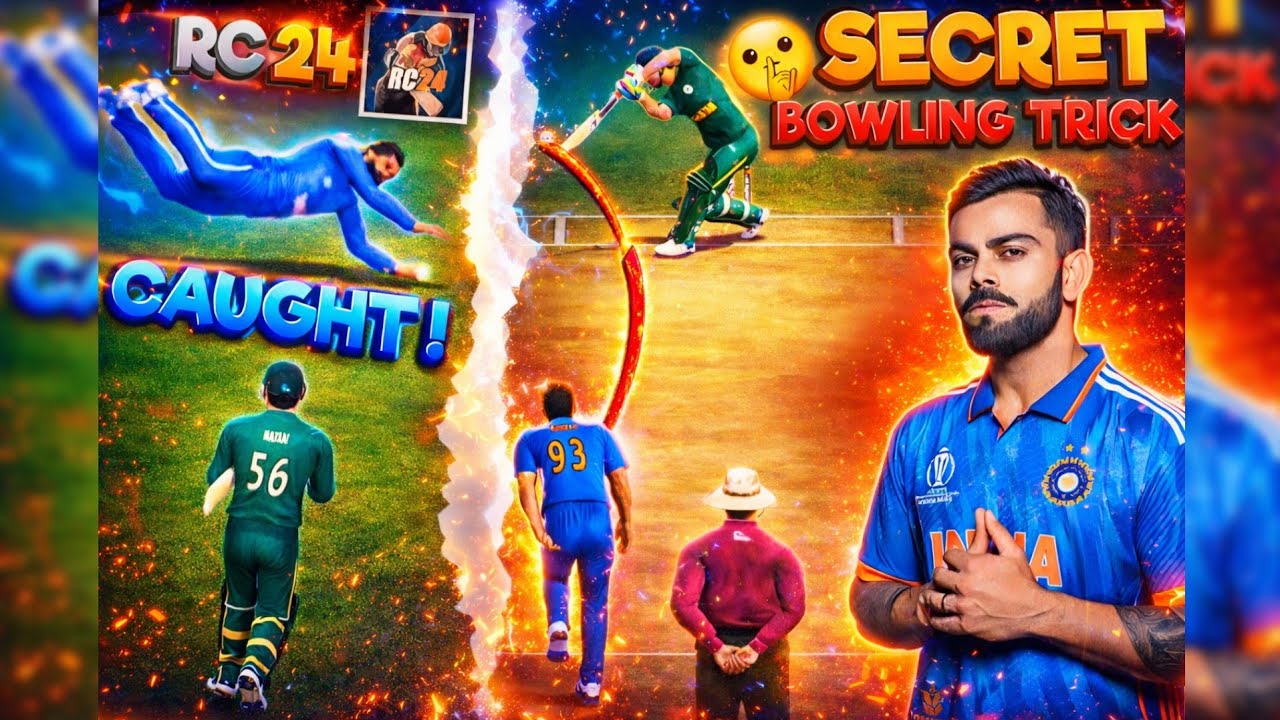 🤫 SECRET RC24 BOWLING TRICK | RC24 BOWLING TRICK | RC24 BOWLING TIPS | RC20 WICKET TRICK