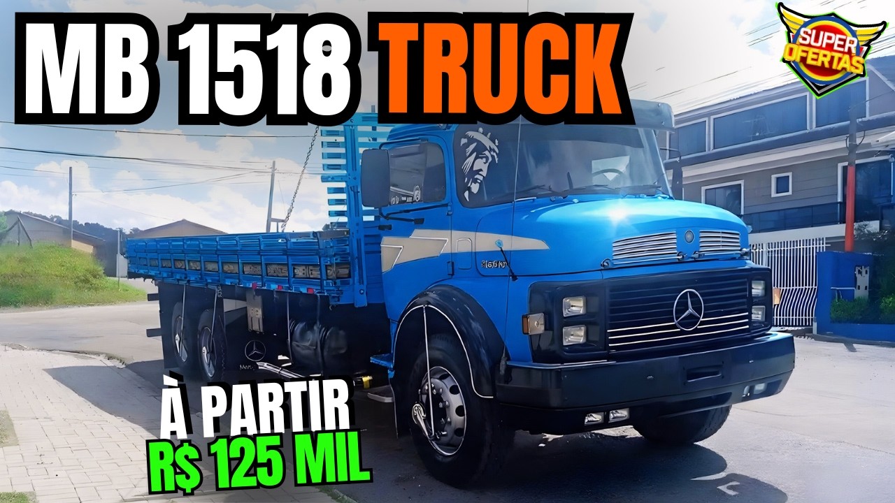 MERCEDES 1518 TRUCK BAITA CAMINHÃO à PARTIR DE 125 MIL #mb1518 #truck #qualificado #carroceria