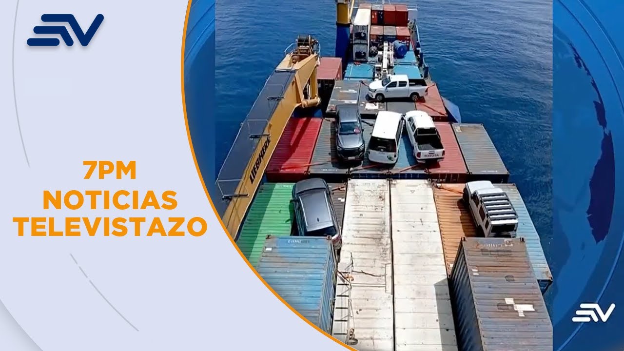 Un buque perdió parte de su carga mientras navegaba | Televistazo | Ecuavisa