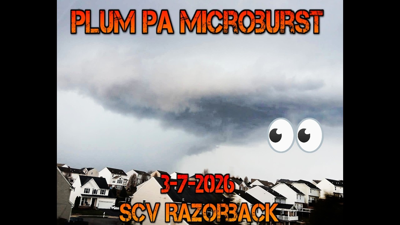Storm Chase Video - Plum PA - Microburst 3-7-2026