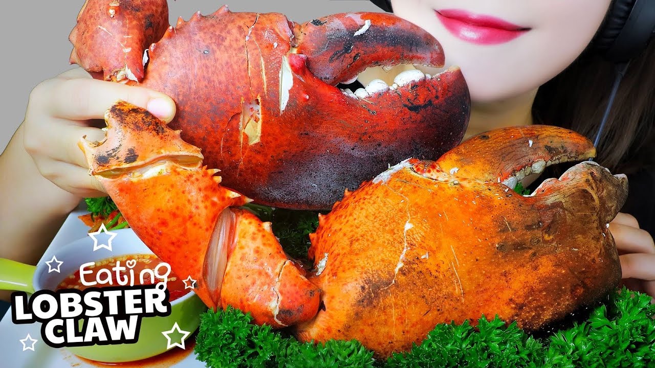 ASMR EATING HUGE LOBSTER CLAWS X LEMON CHILI SAUCE EATING SOUNDS | LINH-ASMR