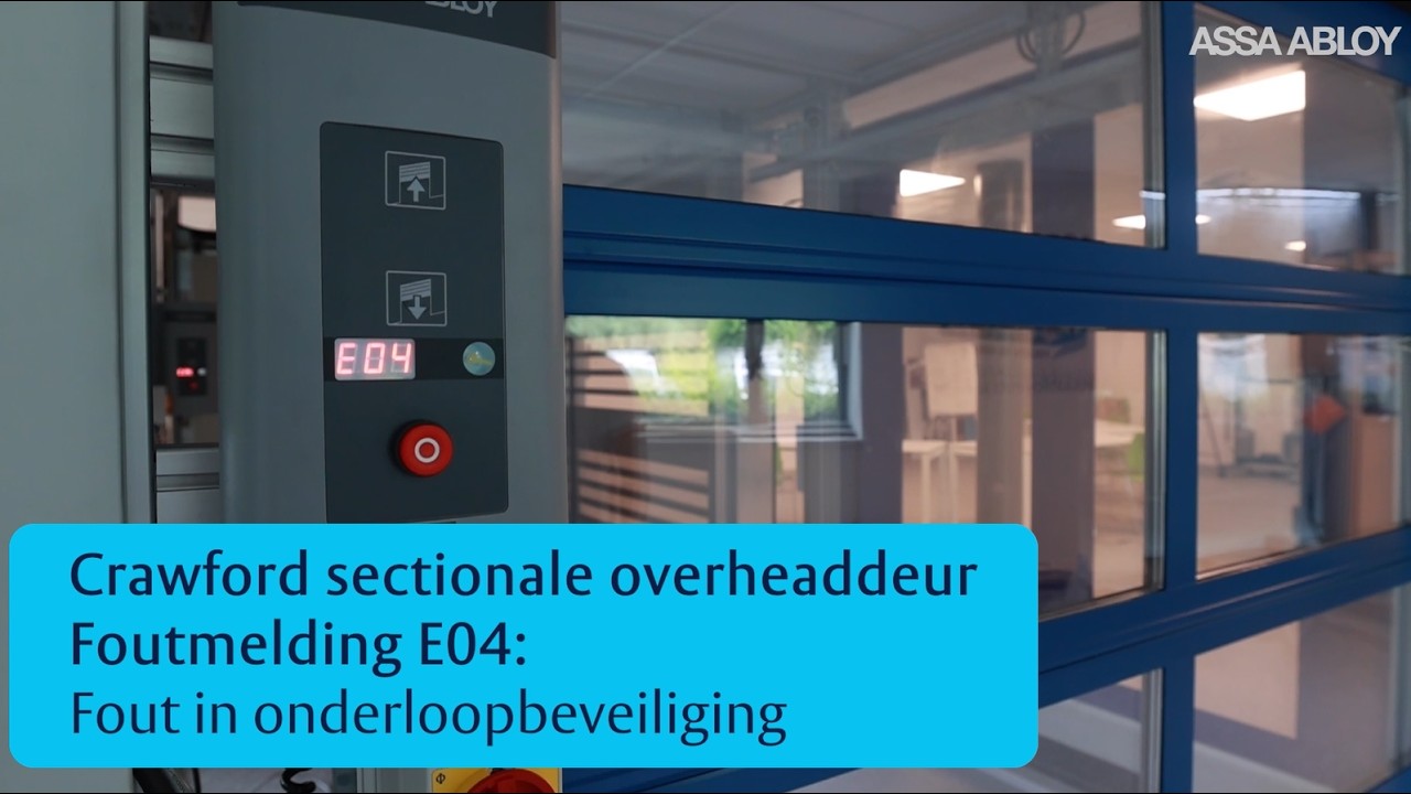 Foutcode E04 oplossen – Crawford sectionale overheaddeur | Handleiding