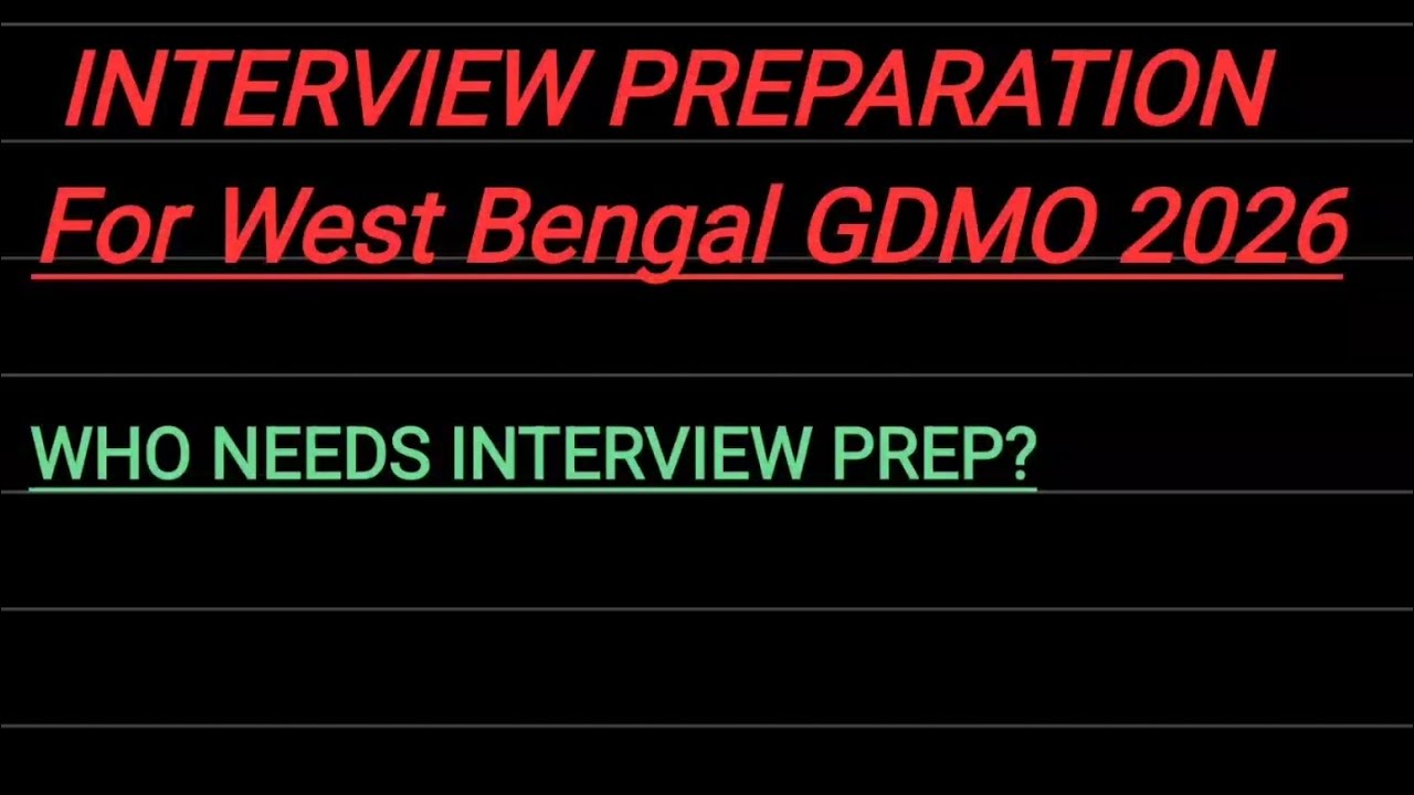 Interview preparation guide for GDMO 2026 Recruitment WBHRB . Daily yt live at 10.30 pm today.