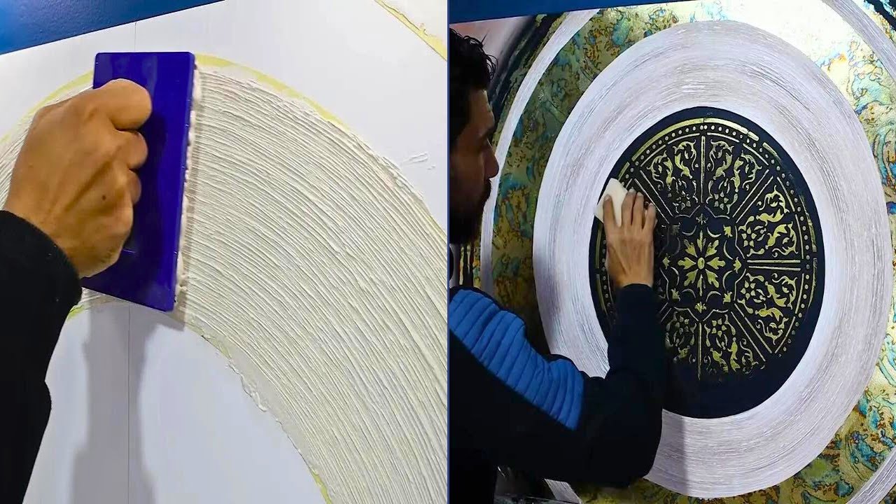 Самый красивый настенный декор из сусального золота и пасты, который вы можете увидеть. Оригинально