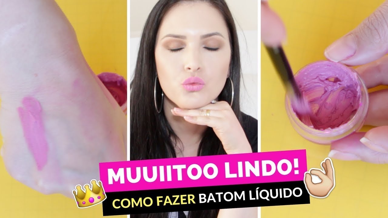 DIY COMO FAZER BATOM LÍQUIDO MATTE CASEIRO! ( 2 CORES LINDAS)