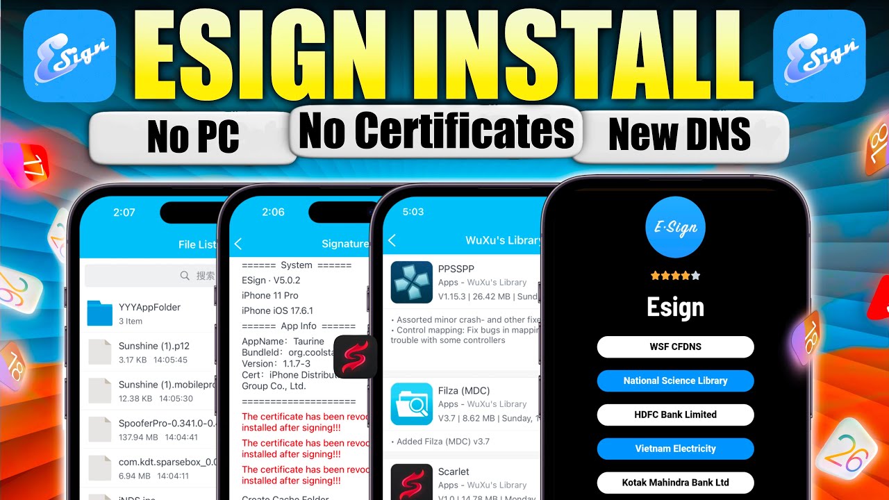 Esign iOS Guide 2025 : Install IPA Files No PC No Jailbreak