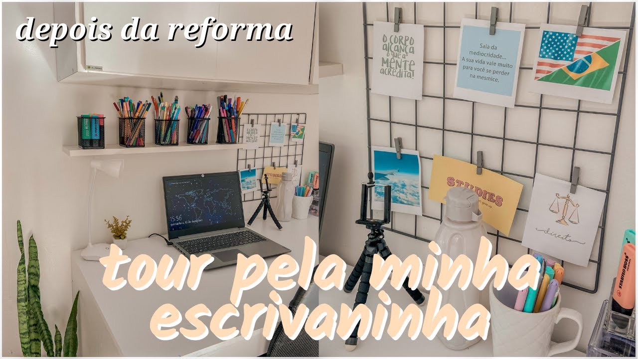 TOUR PELO MEU CANTINHO DE ESTUDOS ✨