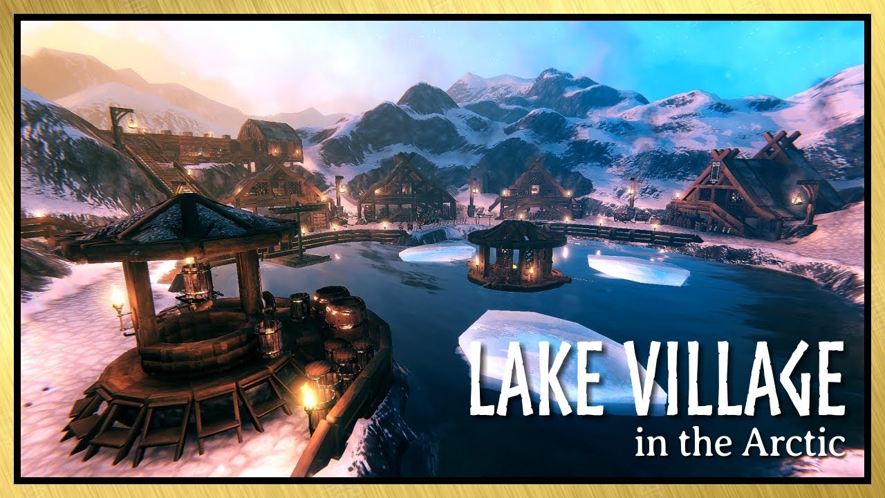 발하임 건축 Valheim Building : Lake village in the Arctic 북극 호수 마을 - 발하임(Valheim) - 꼬사티비(GGosA TV)