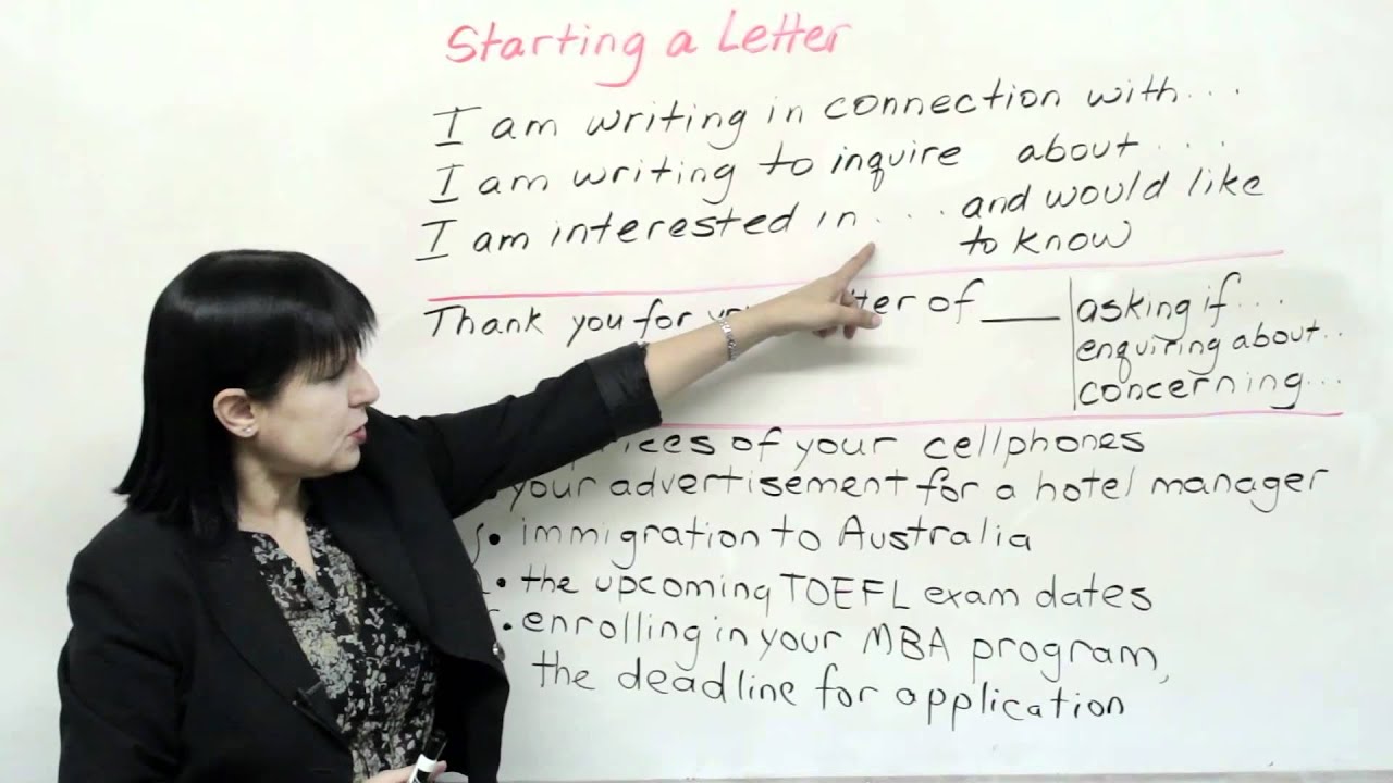 Writing in English: How to Start any Letter