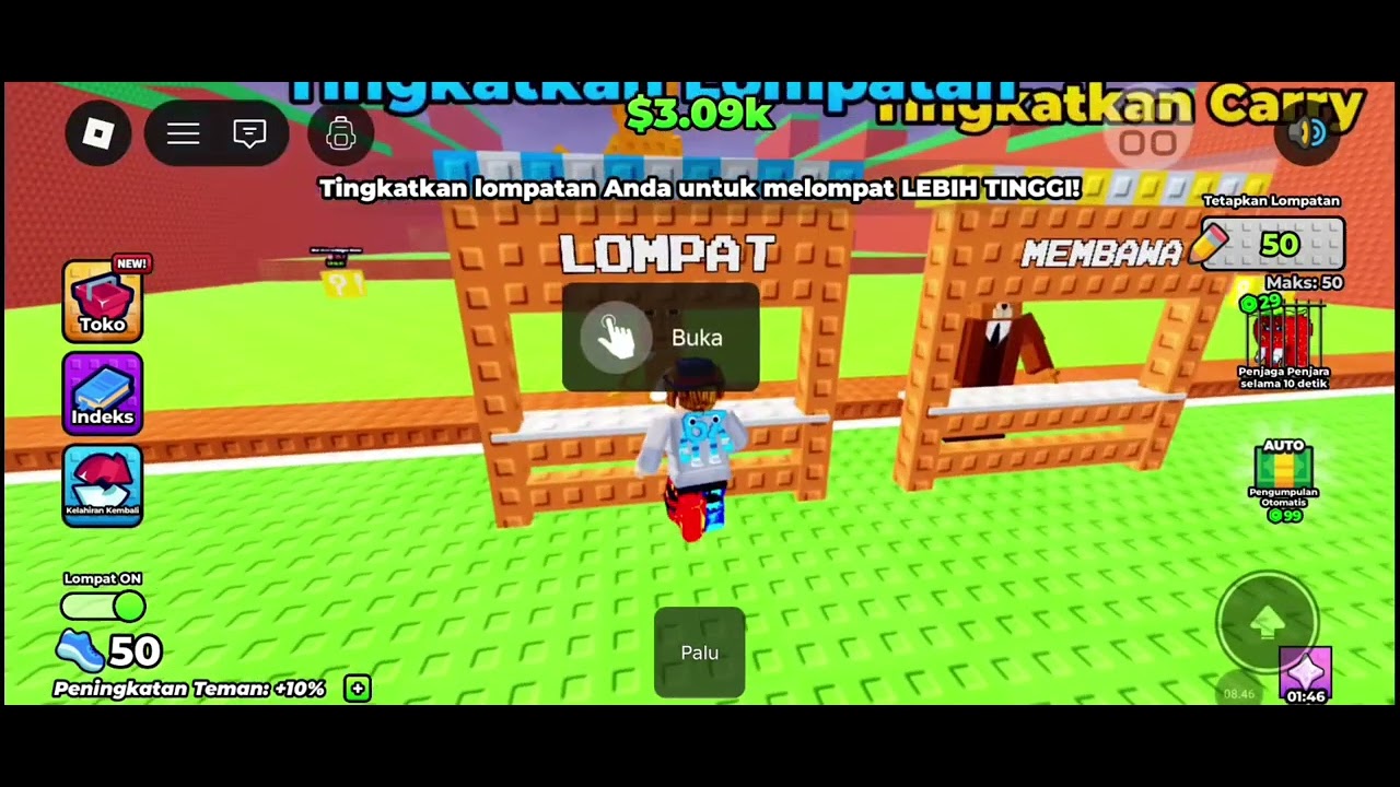 Razka main Roblox Lompat untuk mencuri brainrots. Seruuuuu 