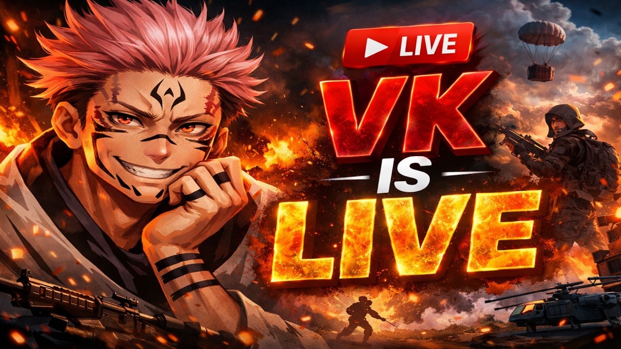 VK IS LIVE 🔴 SUKUNA POWER IN FREE FIRE