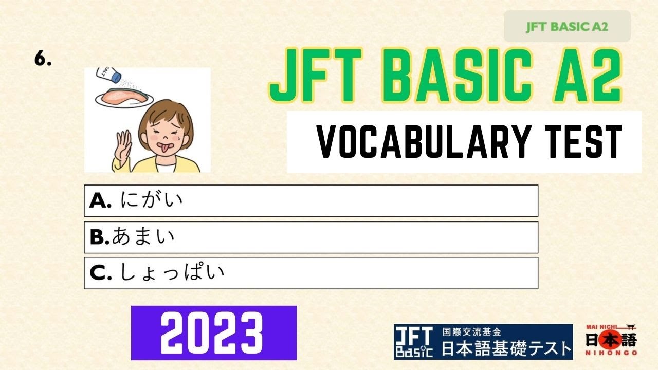 JFT BASIC A2 SAMPLE TEST VOCABULARY NEW