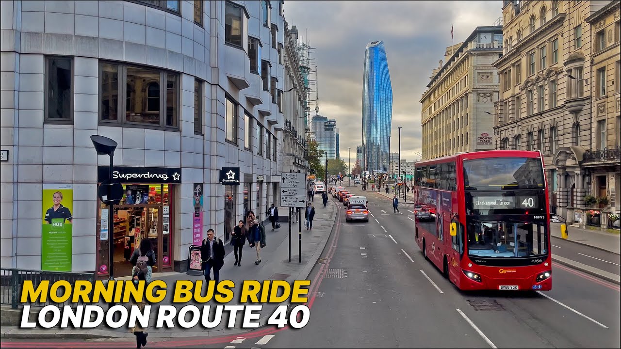 LONDON Bus Ride 🇬🇧 - Route 40 - Morning southbound journey from Clerkenwell Road to Dulwich 🚌