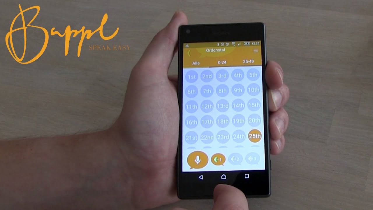 Bappl: The Ordinal Numbers in English