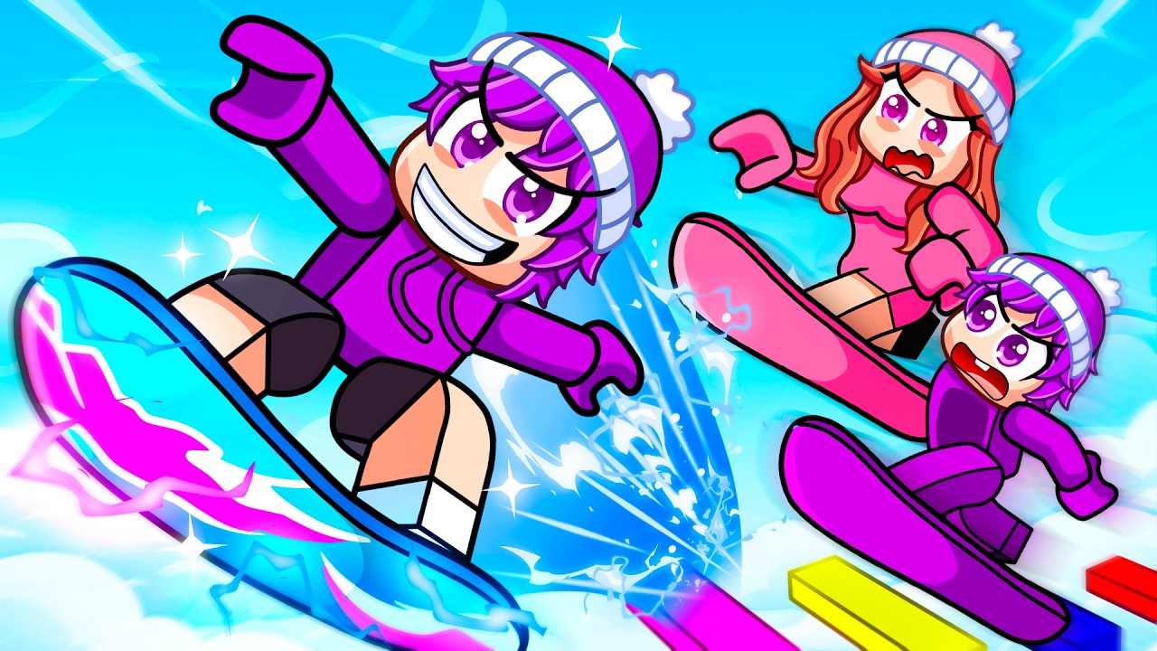 OP SPEEDRUNNER против HUNTERS в Roblox SNOWBOARD OBBY&hellip;
