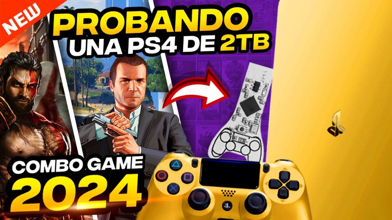 ✅PROBANDO UNA PS4 DE 2TB (2000GB) - COMBO GAME 2024 😨😱✅