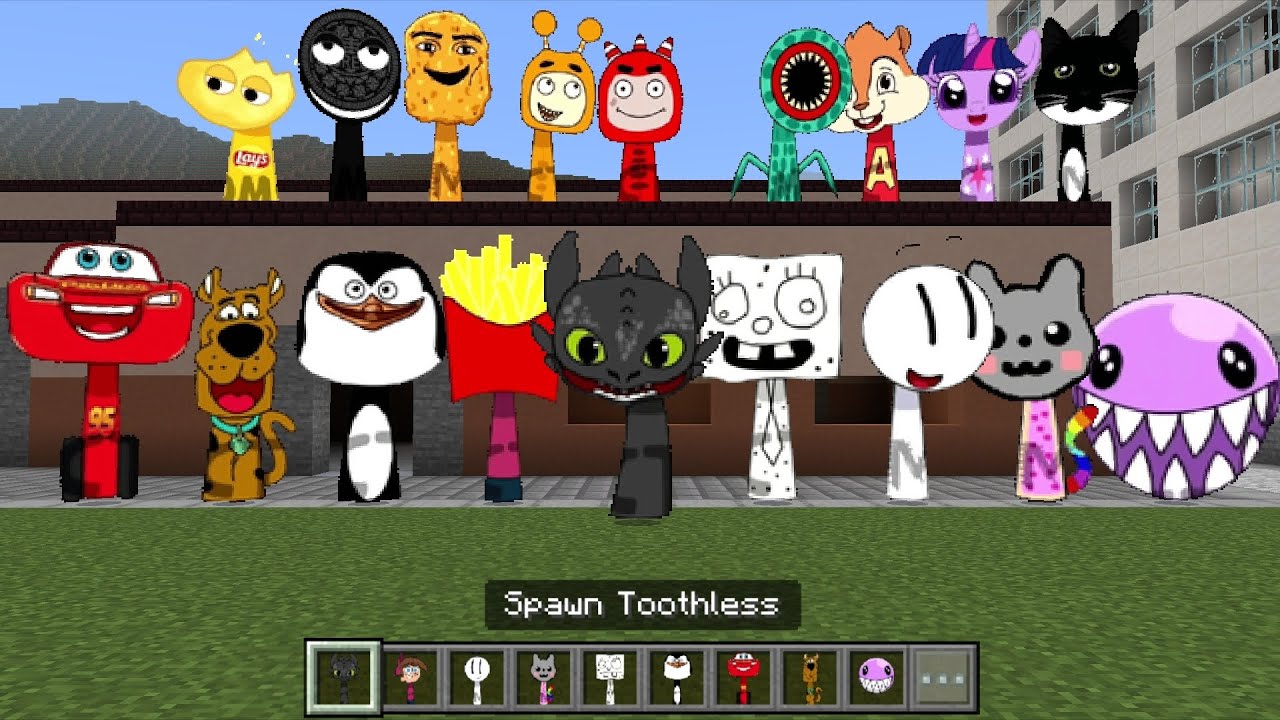 Sprunki OC Toothless Added in Minecraft PE