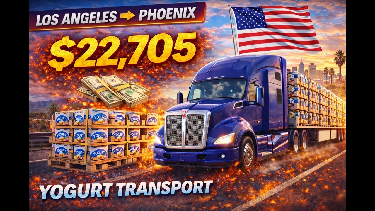 $22,705 Yogurt Haul! Los Angeles → Phoenix 🇺🇸 Kenworth T680