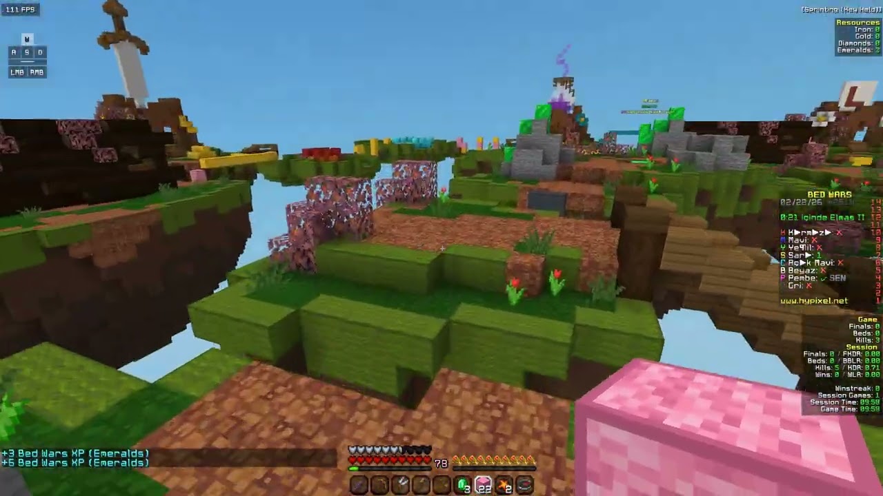 Hypixel Bedwars W1 Gameplay