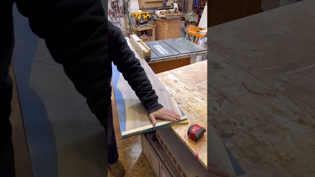 Making an epoxy and walnut bifold door #kitchendesign  #woodworking #diy
