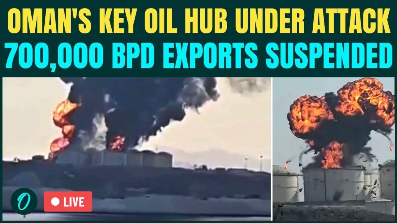 LIVE: Oman&rsquo;s Mina al Fahal Oil Terminal Under Drone Attack; 700,000 BPD Operation Suspended | Iran