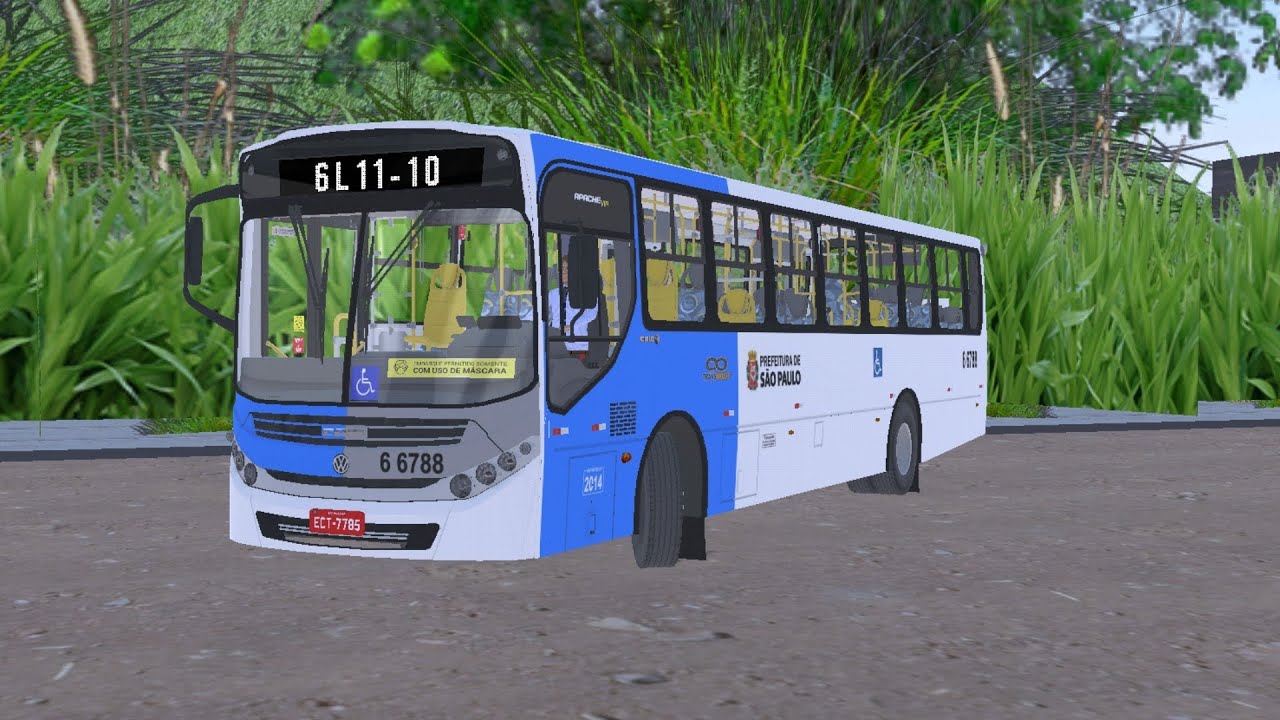 🔵 PBS | Mapa Grajaú city v2 Linha 6L11-10 | Ida | Caio Apache Vip III 17-230 OD Euro 5 