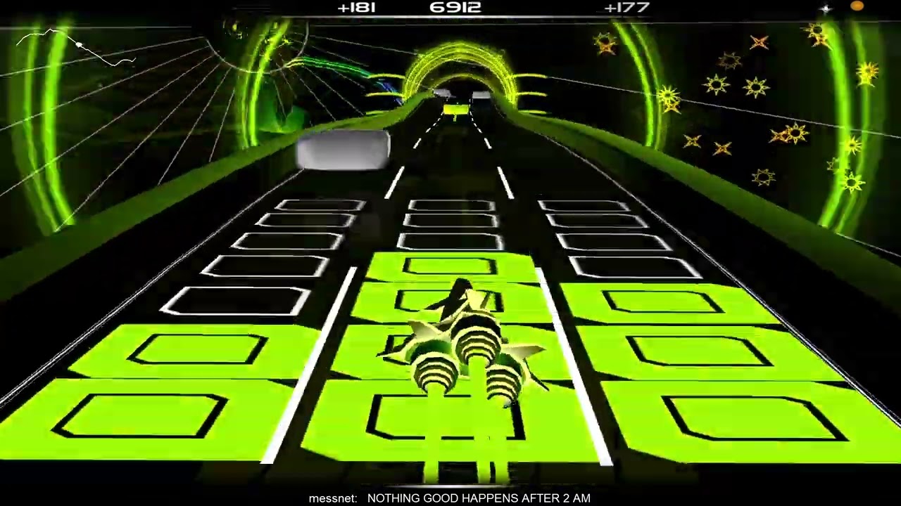 messnet - NOTHING GOOD HAPPENS AFTER 2 AM - Audiosurf - Ninja Mono
