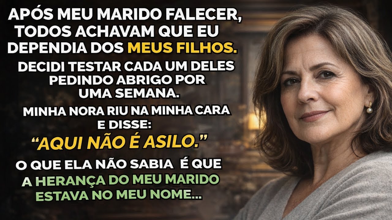 MEU FILHO E MINHA NORA ME EXPULSARAM DE CASA APÓS A MORTE DO MEU MARIDO — MAS ELES NÃO SABIAM QUE NO