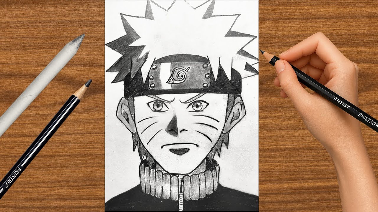 How to draw naruto, easy step by step anime drawing tutorial 