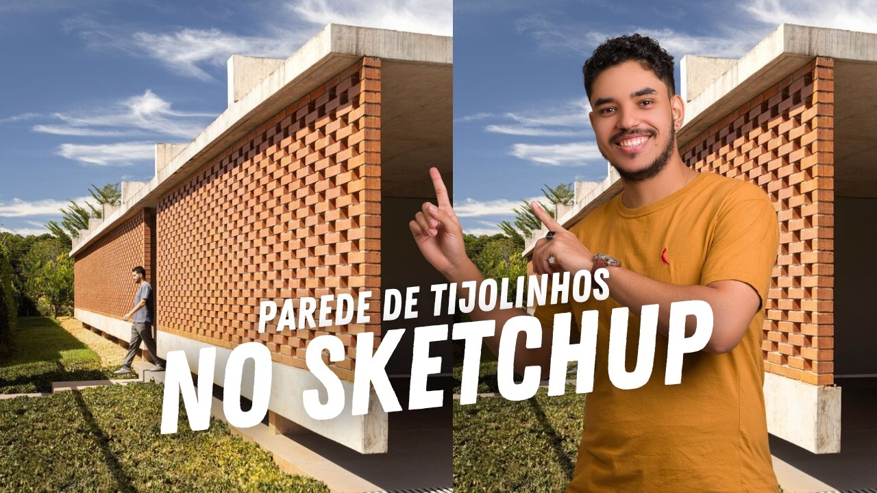 COMO CRIAR PAREDE DE TIJOLINHOS NO SKETCHUP EM 1 CLIQUE