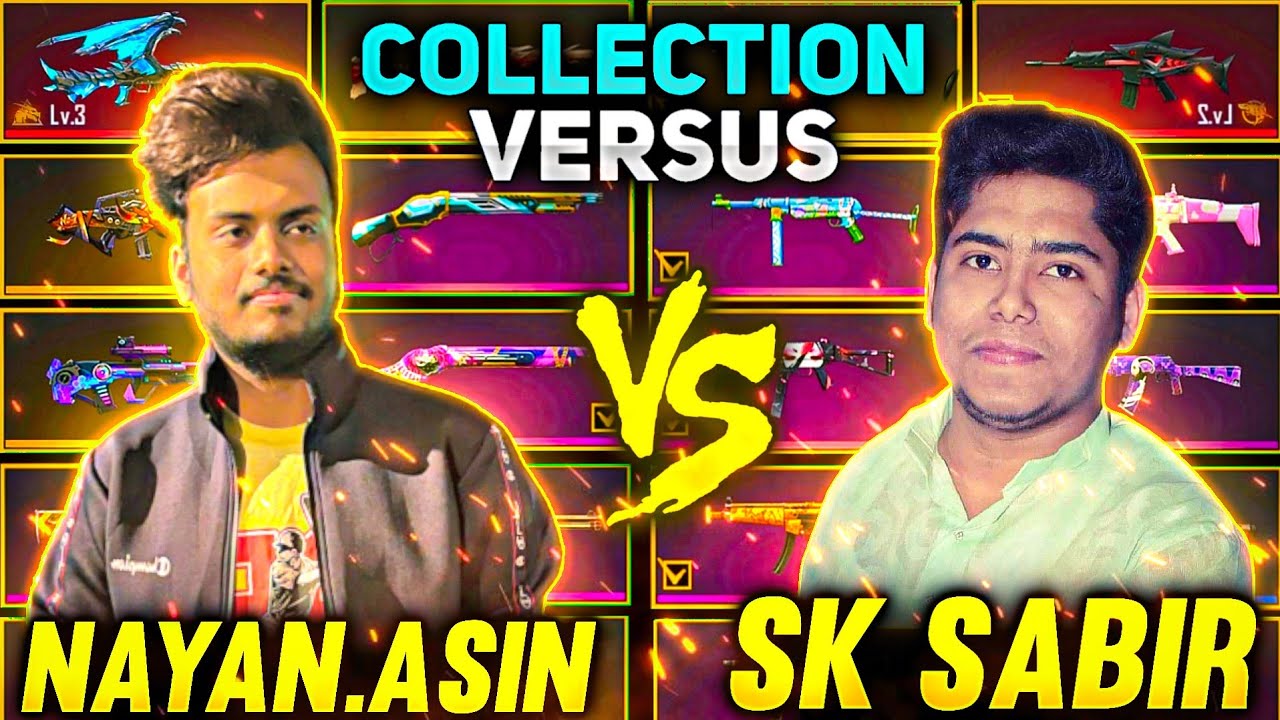 Sk Sabir Vs NayanAsin Gun Skin Collection Battle Gone Wrong 😱 - Garena Free Fire