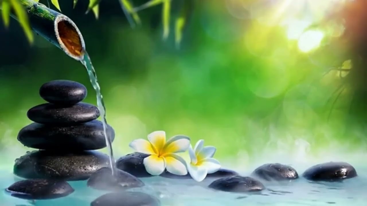 1 Hour Handpan Music for Deep Meditation and Relaxation - Bamboo Fountain Sounds