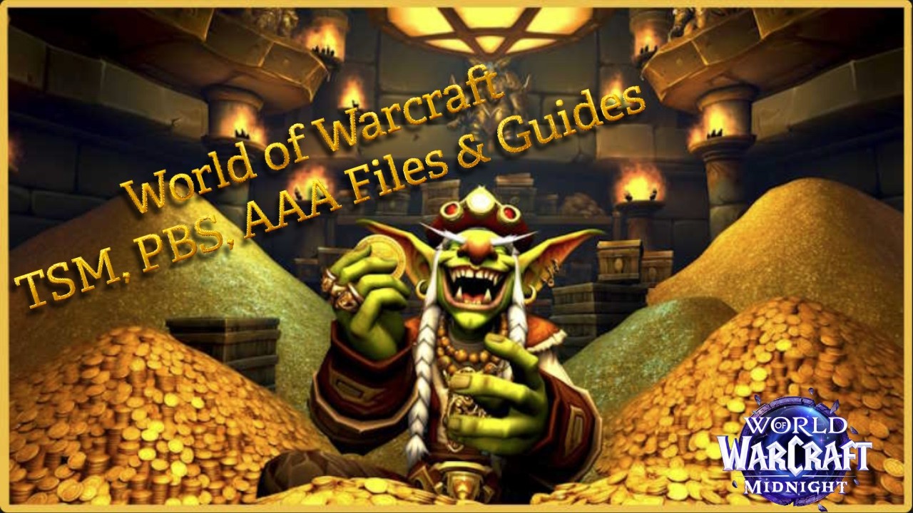 World of Warcraft - Auction House Flipping - TSM with Midnight Items, PBS, AAA Files - Make Millions