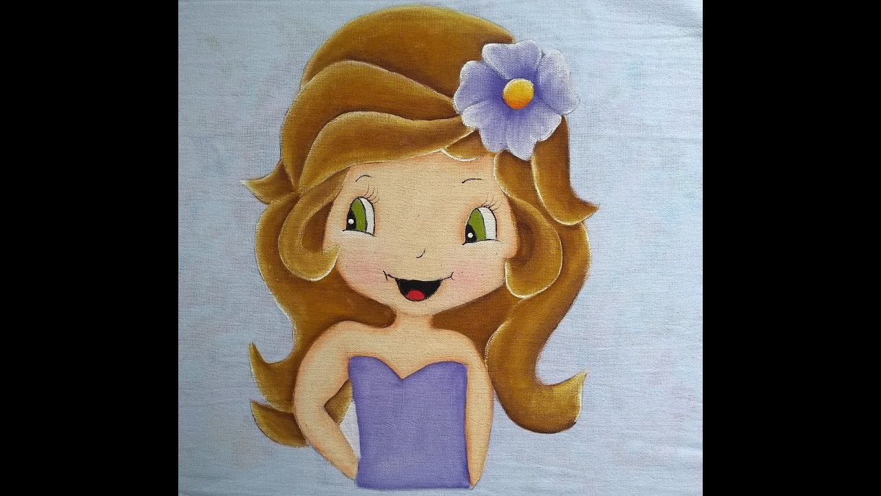 COMO PINTAR BONECA DE CABELOS LISO PASSO A PASSO