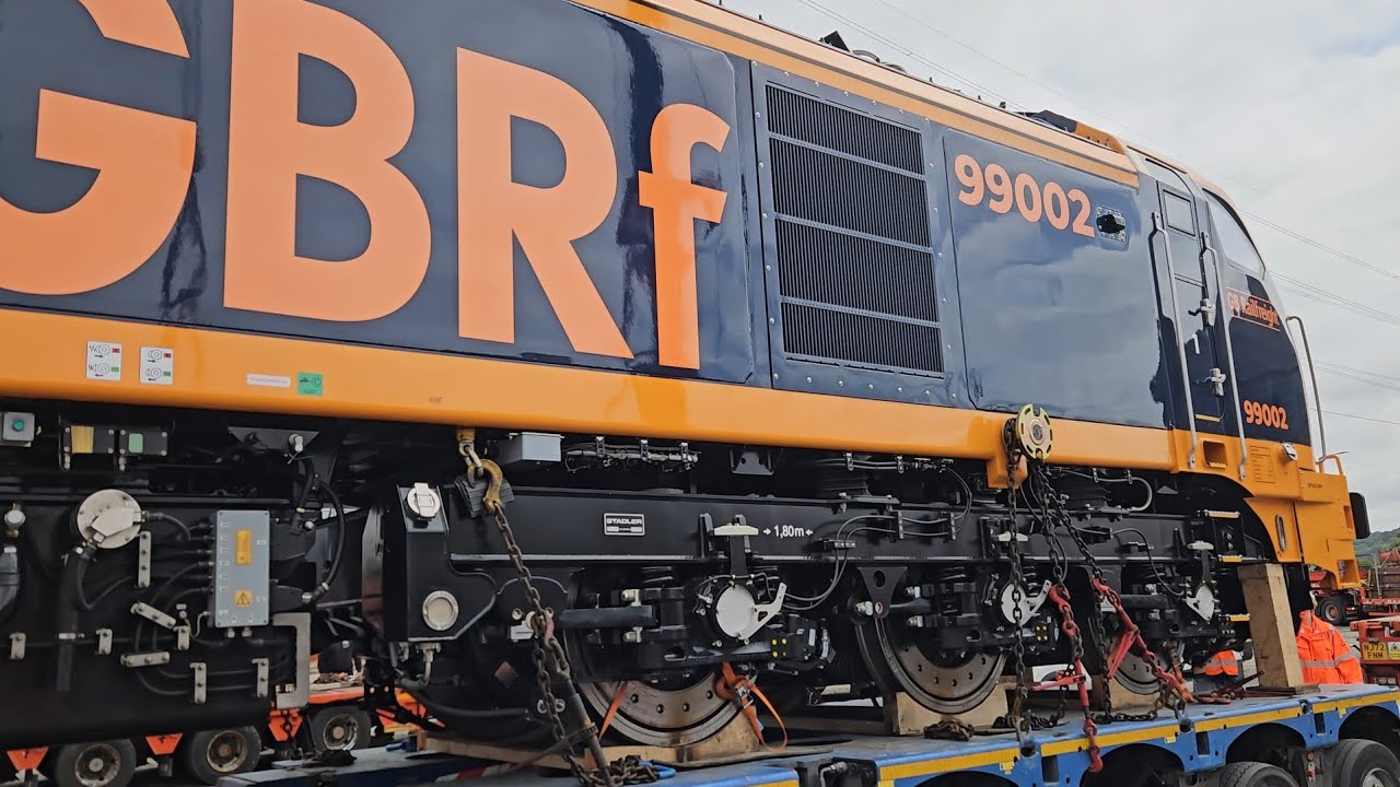 GBRf Class 99 Arrive in the UK and ready for testing.