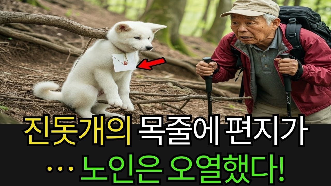 산에 버려진 진돗개의 목줄에 끼워진 편지… 읽는 순간 노인은 오열했다! 떠난 이가 남긴 마지막 기적이었다!