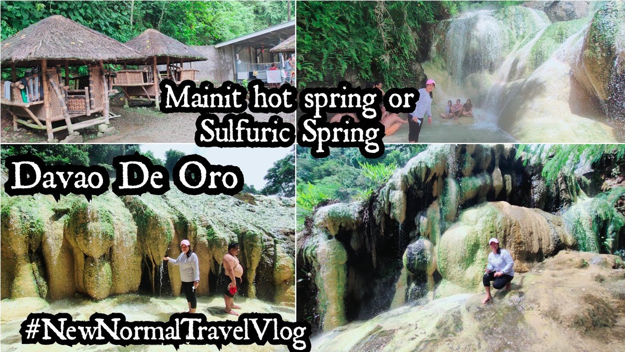 BILAWA MAINIT WATER FALLS HOT SPRING MASARA MACO DAVAO DE ORO || SULFURIC  SPRING WITH CAVE