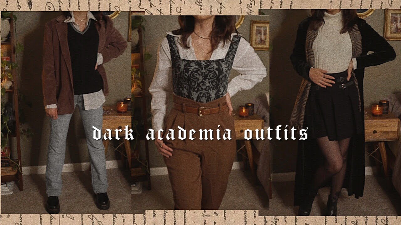 Outfits for Colder Days // Dark Academia Lookbook, November 2021