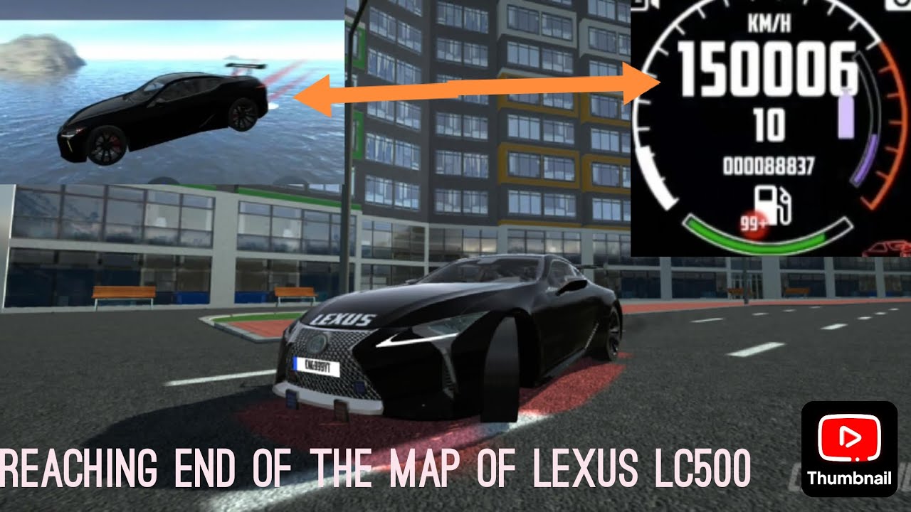 Reaching end of the map of Lexus LC500 in Car Simulator 2 | 150K Speed | Speed Glitch