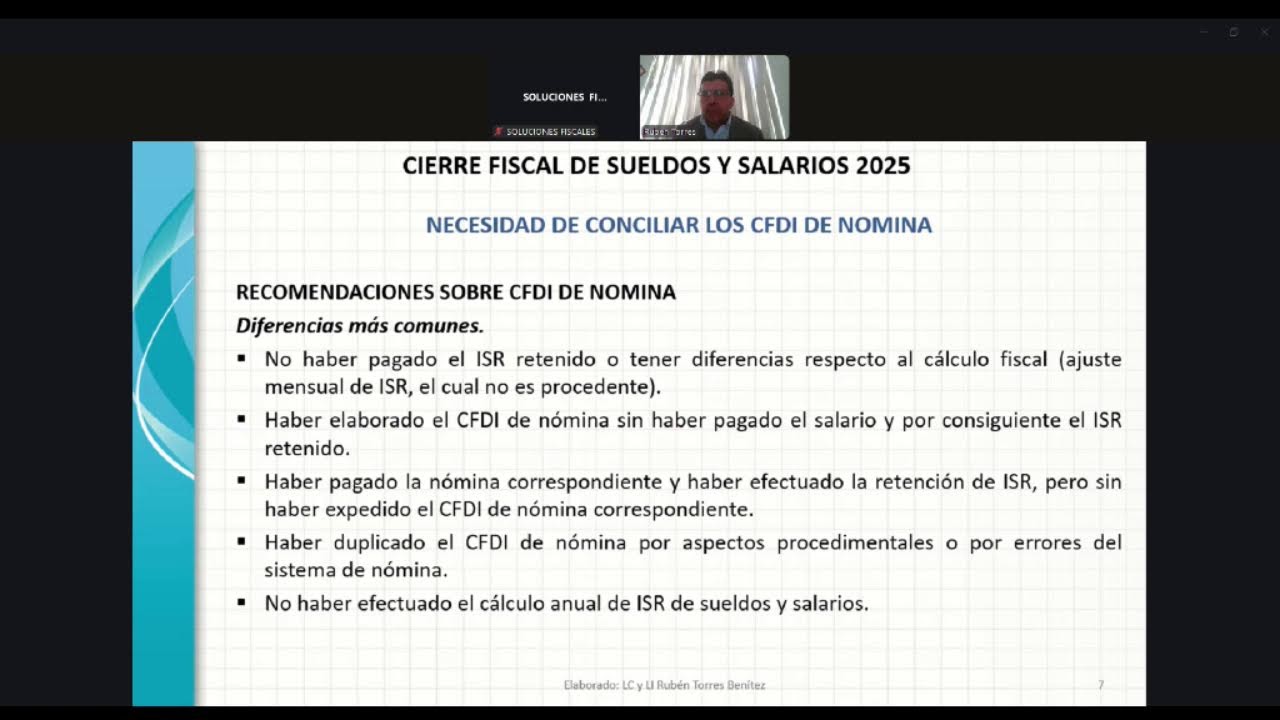 TALLER DE CIERRE LABORAL, FISCAL Y CONTABLE DE SUELDOS Y SALARIOS 2025