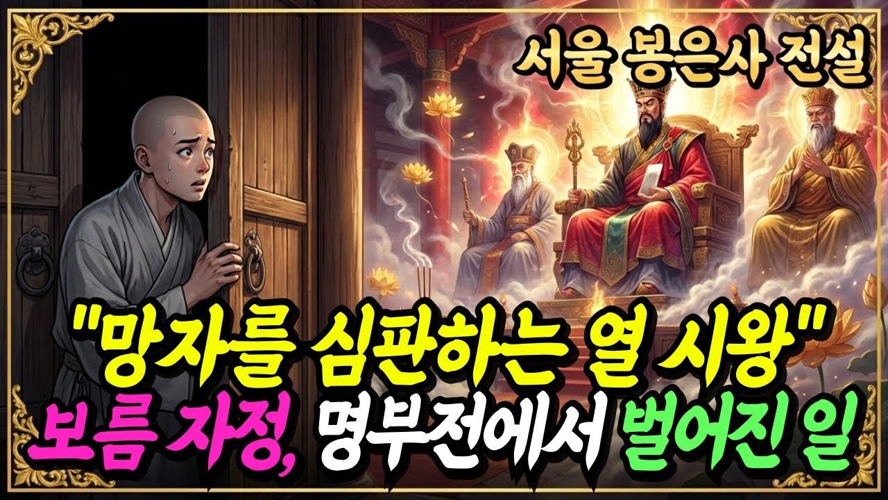 [불교이야기] 보름 자정 명부전에서 들려온 소리, 시왕들은 왜 모여 있었을까?ㅣ서울 봉은사 전설ㅣ자면서 듣는 불교이야기ㅣ불교소설