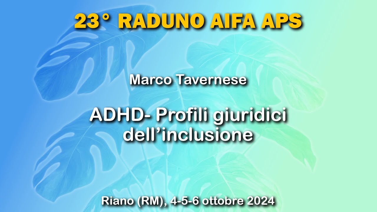 ADHD - Profili giuridici dell'inclusione