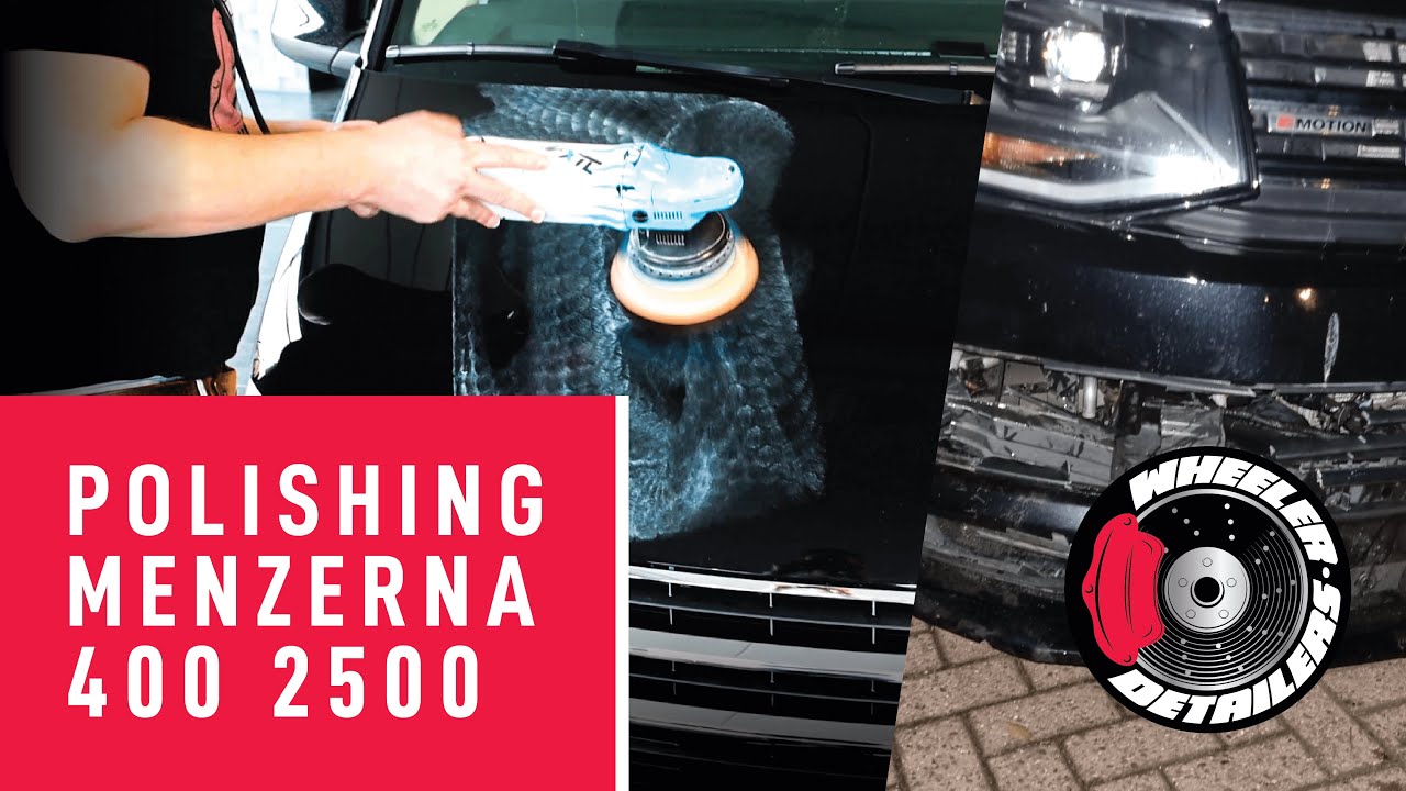CARCARE24.EU | POLISHING BLACK PAINT | MENZERNA 400 2500 | VOLKSWAGEN TRANSPORTER | CARWASH SWIRLS