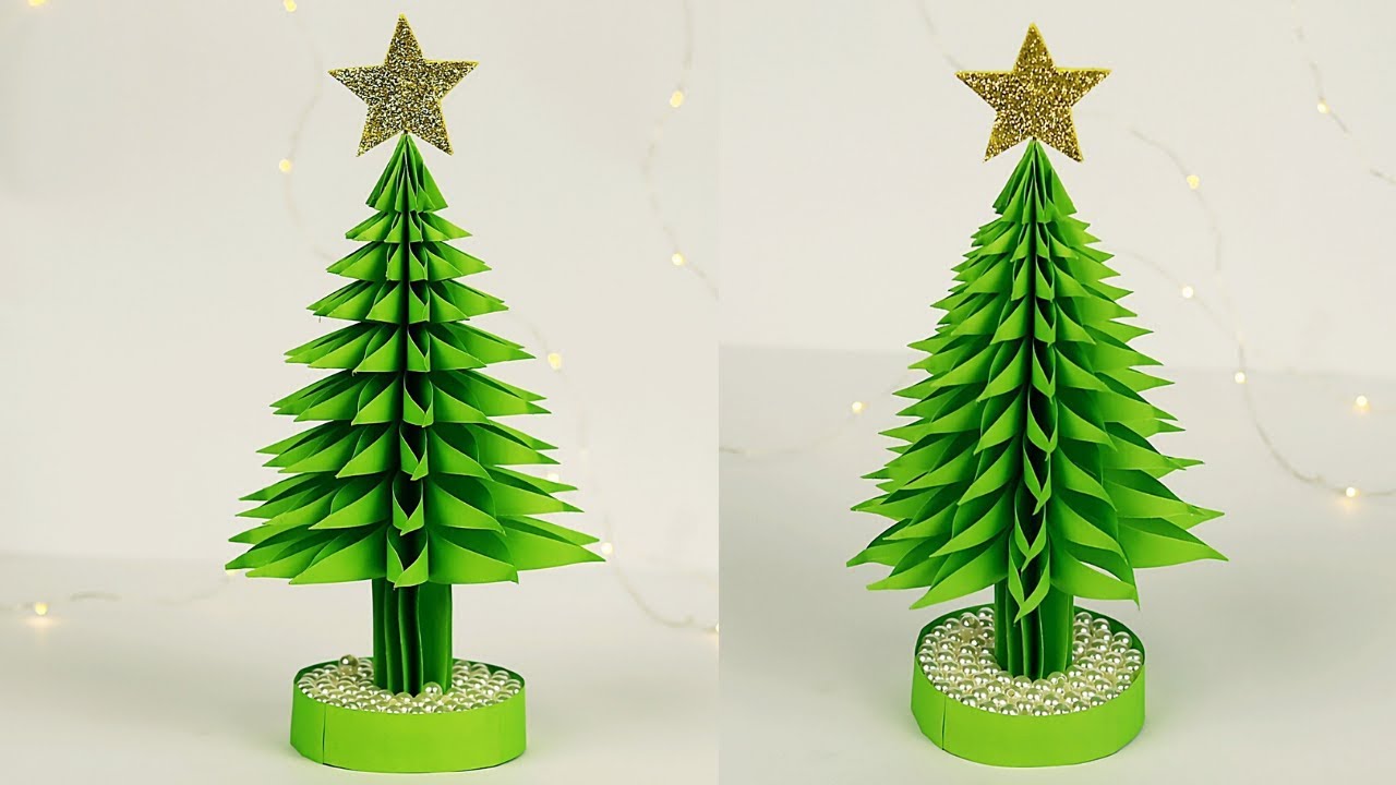 3D Paper Christmas Tree | How to Make a 3D Xmas Tree DIY Tutorial | Christmas Decor