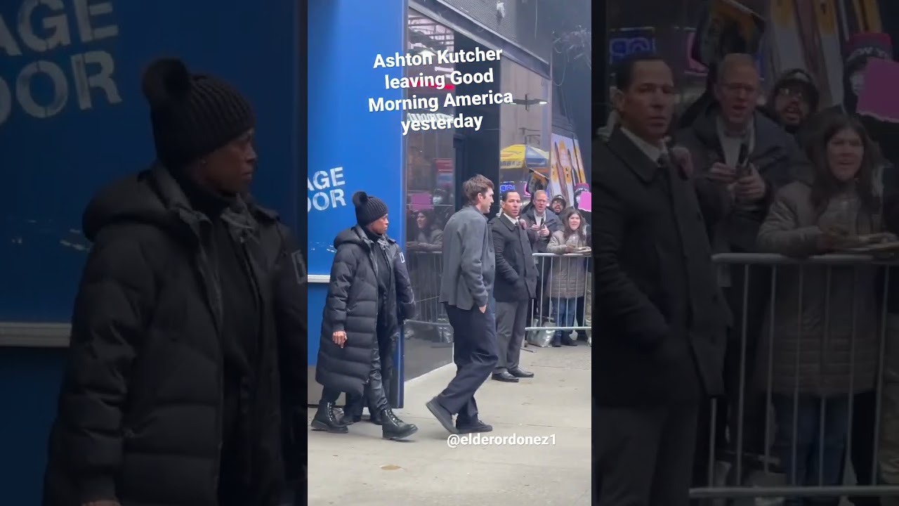 Ashton Kutcher seen leaving Good Morning America in New York yesterday #ashtonkutcher  #newyork