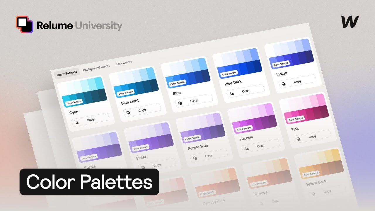 Webflow Color Palettes | Relume Library