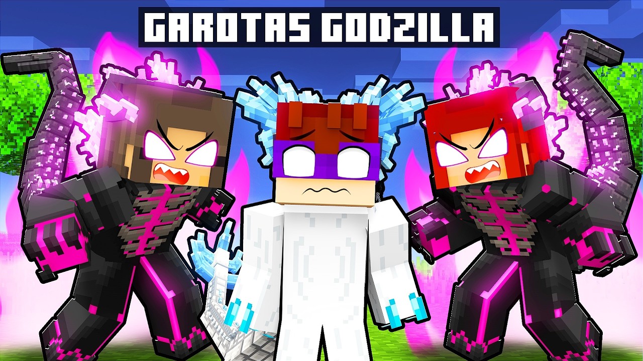 UM GAROTO SHIMO com DUAS GAROTAS GODZILLAS no Minecraft!!